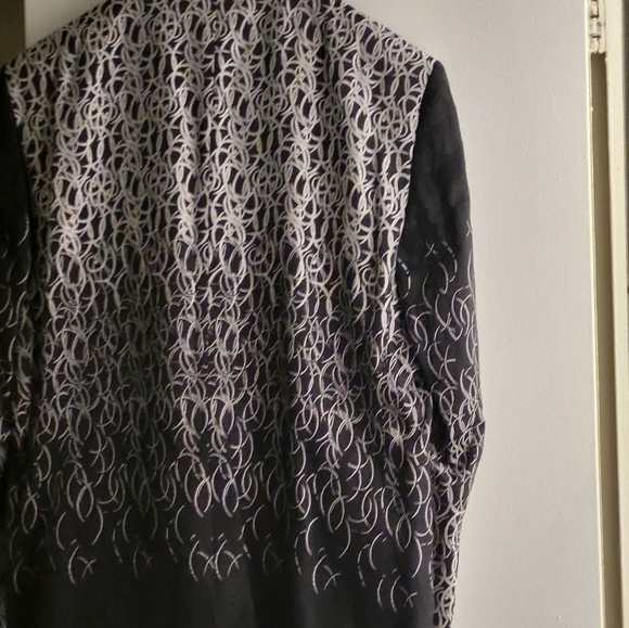 MENS DRESS JACKET. BLACK/WHITE.Designed by Porto Bello. Inside chest pocket 2out - Picture 3 of 3